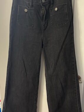 J. Crew High-Rise Black Women's Jeans with Front Patch Pockets